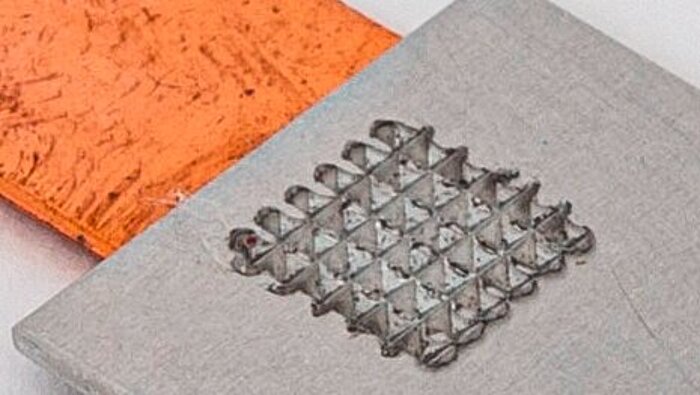 Close-up of a copper-aluminum connection