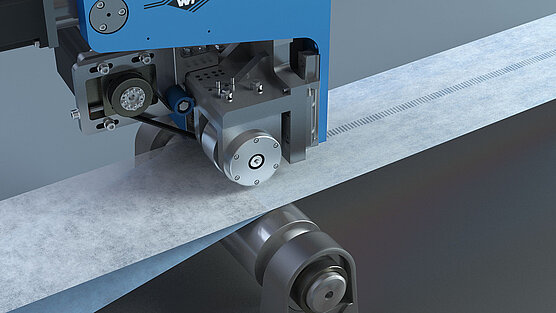 A microbond system used for longitudinal welding of nonwoven fabric