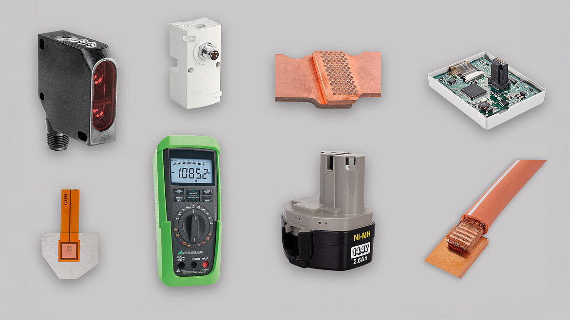 Application examples for ultrasonic welding: housings, sensors, busbars, cables, connectors and electrical devices